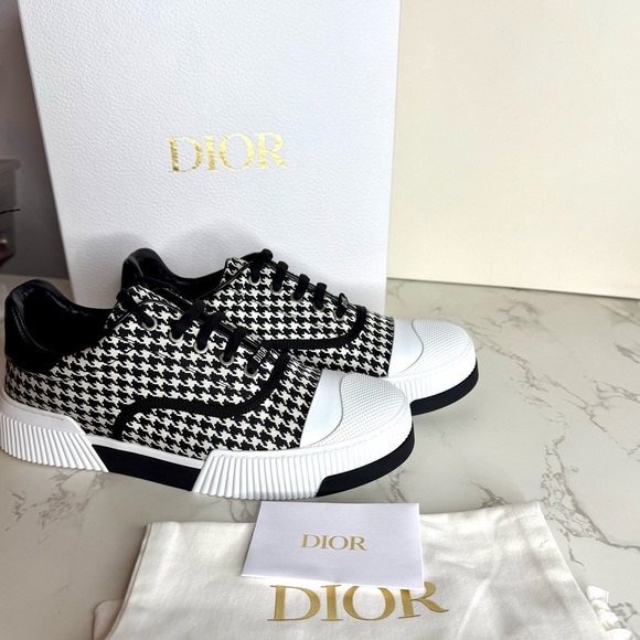 Dior D-Smash Houndstooth Low top Sneakers size 40 - Picture 2 of 12